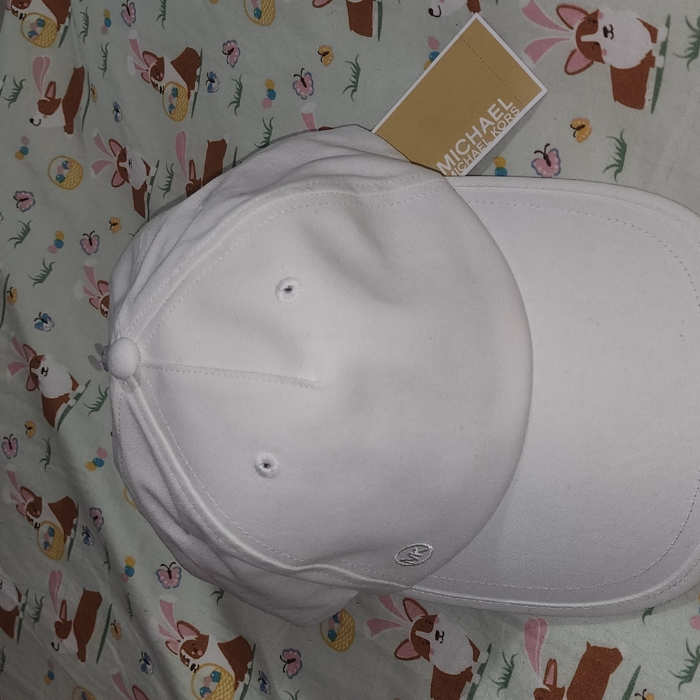 Michael Kors White Baseball Cap